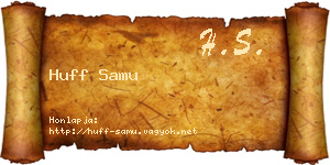 Huff Samu névjegykártya